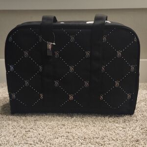 NWT Victoria's Secret Black Canvaa Travel Tote